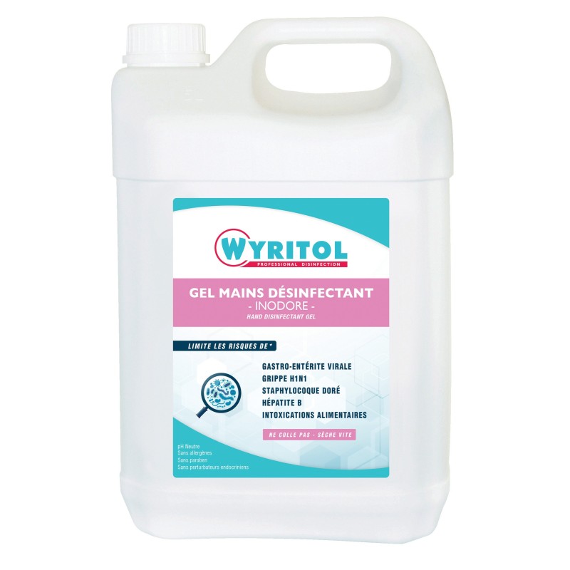 Wyritol Gel hydroalcoolique désinfectant mains - Bidon 5 L