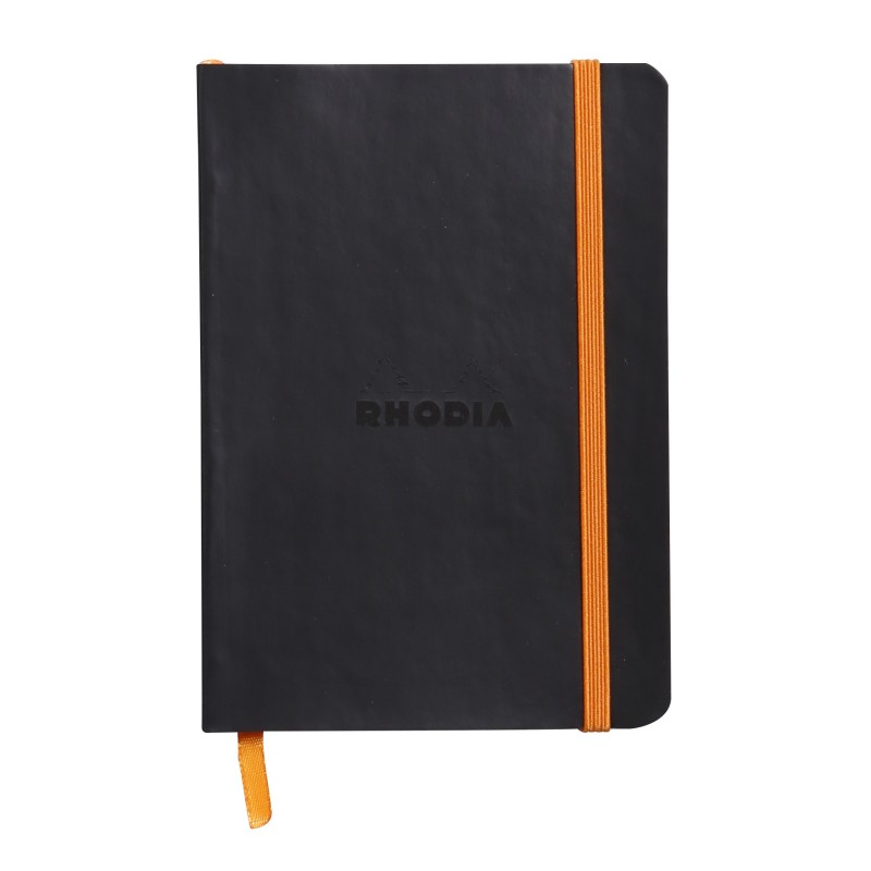 Rhodia Carnet souple Rhodiarama A5 14,8 x 21 cm - 90g - Dot (pointillés) - Noir - 160 pages