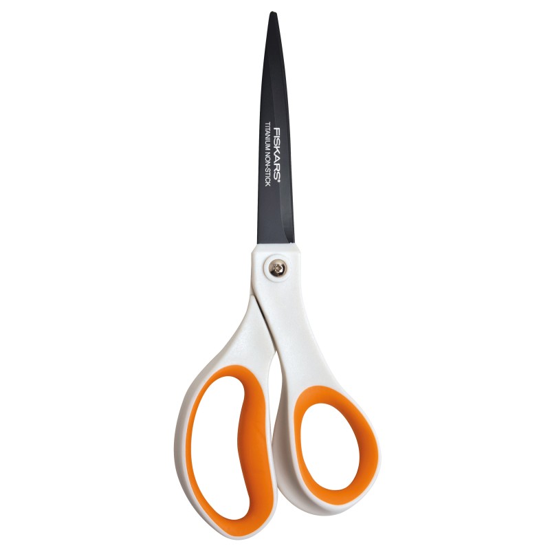 Fiskars Ciseaux Titanium pour droitiers - Bouts pointus - Longueur 21 cm