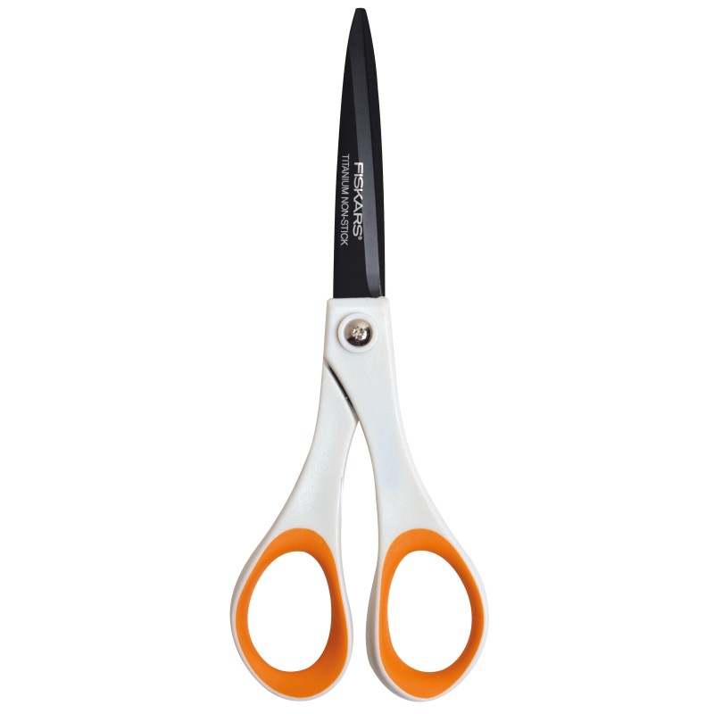 Fiskars Ciseaux Titanium pour droitiers - Bouts pointus - Longueur 18 cm