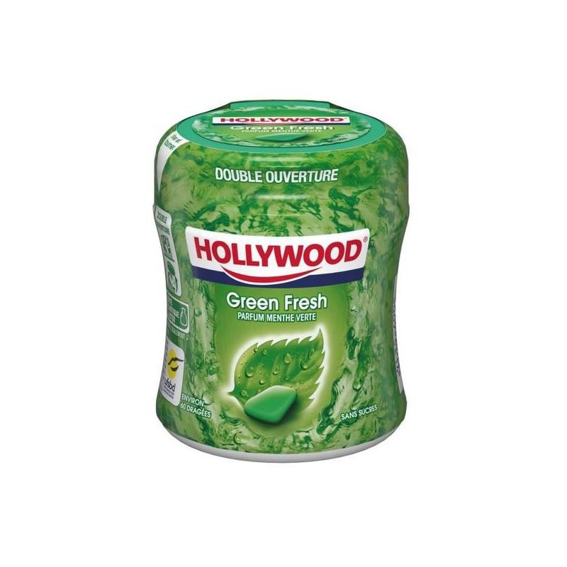 HOLLYWOOD Easy Box chewing-gum Green Fresh sans sucre - boîte de 60
