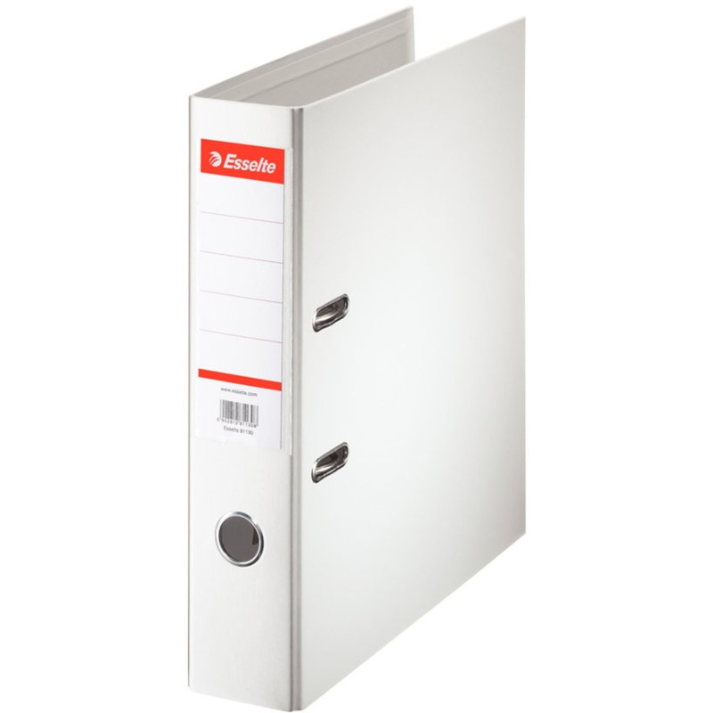 Esselte Classeur à levier A4 - Carton 22/10e - Dos 7,5 cm - Blanc