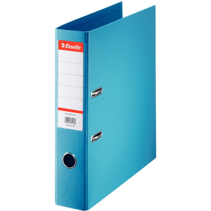 Esselte Classeur à levier A4 - Carton 22/10e - Dos 7,5 cm - Bleu clair