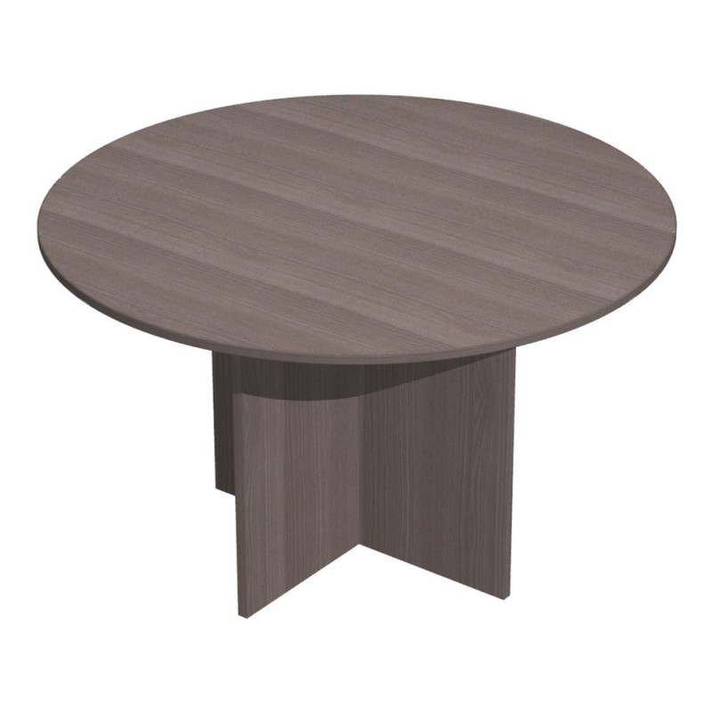 Table ronde de réunion Pronto 120 cm - Pied croix - Cendre