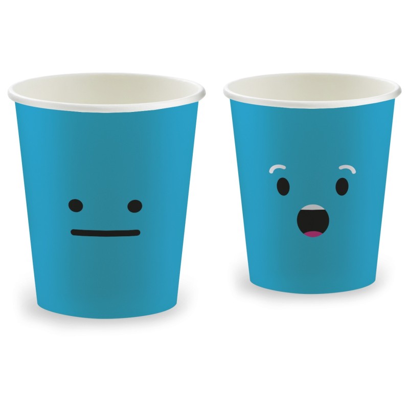 HuhtamaKI Gobelet en carton Emoticons SP6 15 cl couleurs assorties - Lot de 100