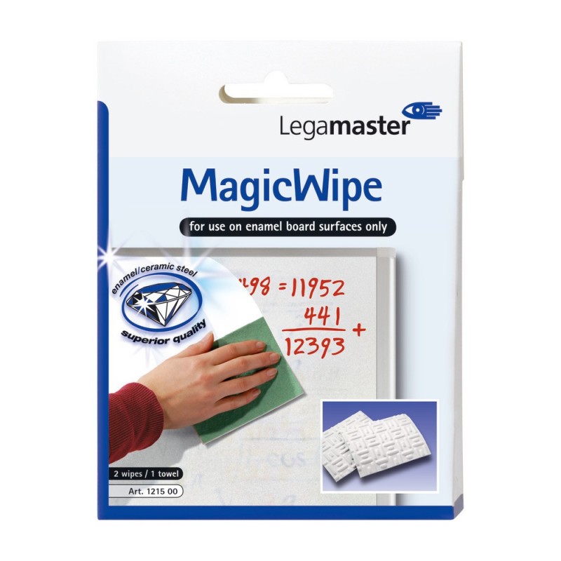 Legamaster Eponges MagicWipe pour tableaux blancs émaillés - Lot de 2 - Lavable