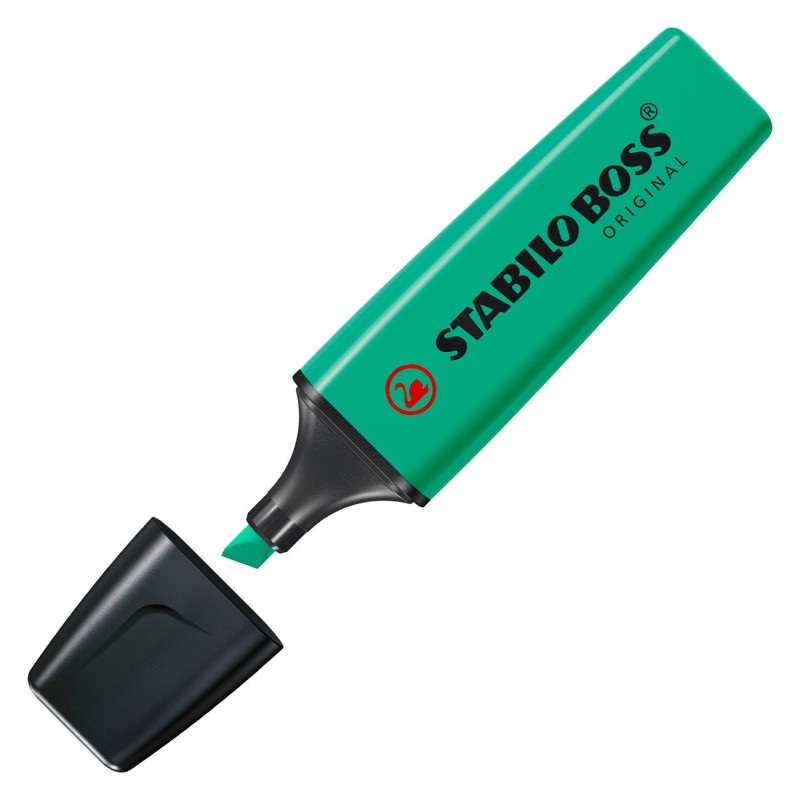 STABILO BOSS ORIGINAL Surligneur pointe biseautée 2 et 5 mm - Turquoise