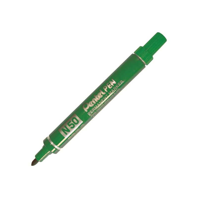 Pentel N50 - Marqueur permanent pointe ogive trait 1,5 mm - Vert