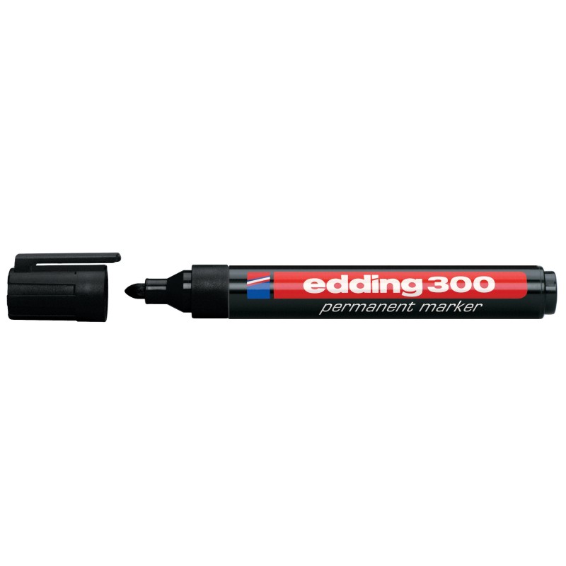edding 300 marqueur permanent pointe ogive trait 1,5 - 3 mm  - Noir