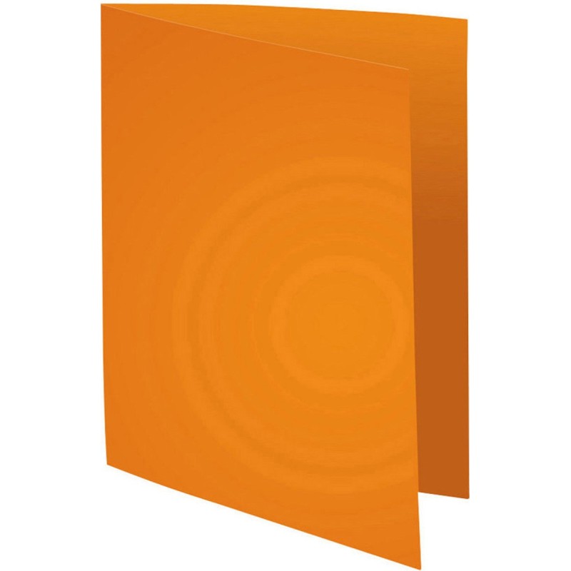 Exacompta Chemises-dossiers toucher Peau d'âne - Carte forte 160g - Orange