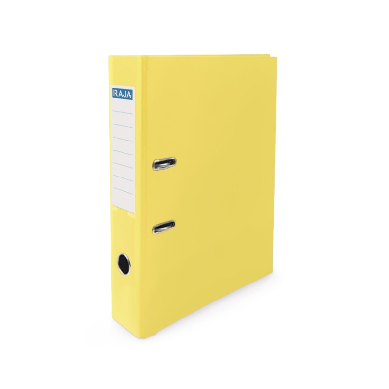 RAJA Classeur à levier A4 Premium Polypropylène - Dos 5 cm - Jaune