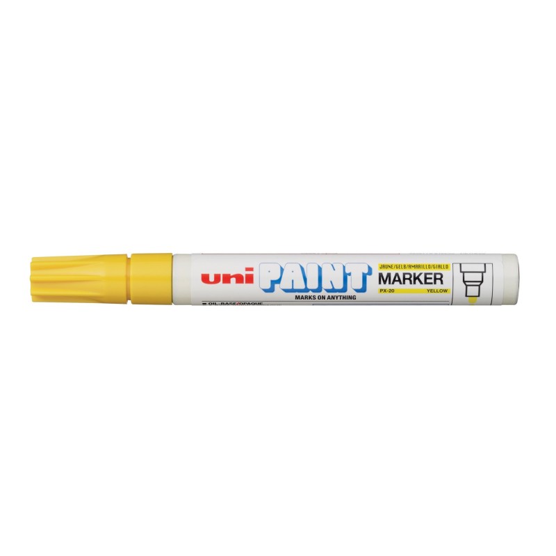Uni Marqueur peinture Paint PX 20 pointe moyenne conique 1,8 - 2,2 mm - Jaune