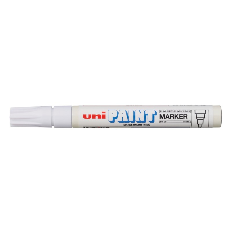 Uni Marqueur peinture Paint PX 20 pointe moyenne conique 1,8 - 2,2 mm - Blanc