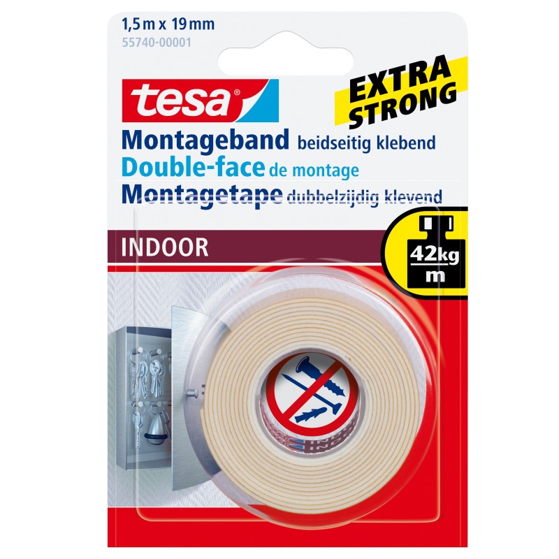 tesa® Tesa Powerbond bande double face 19 mm x 1,5 m