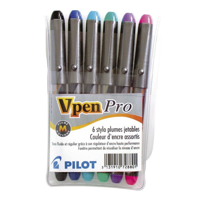 PILOT Vpen stylo plume moyenne pointe assortis