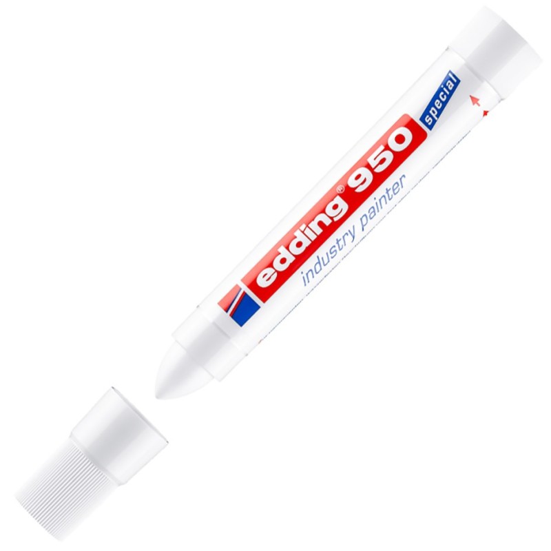 edding Marqueur peinture pour l'industrie 950 à pointe ogive 10 mm blanc