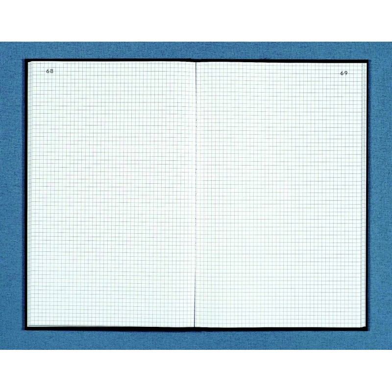Dauphin Registre toilé folioté A4 (297x 210 mm) 200 pages quadrillées 5x5 - Couverture noire