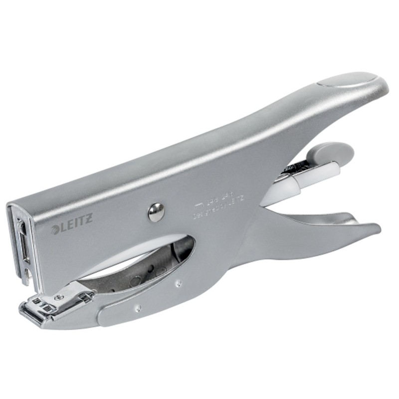 Leitz Pince Agrafeuse - Agrafes 24/6 et 24/8 - Capacité 40 feuilles - Argent