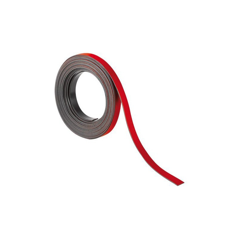 Nobo Ruban magnétique 0.5 cm X 2 m  - Rouge