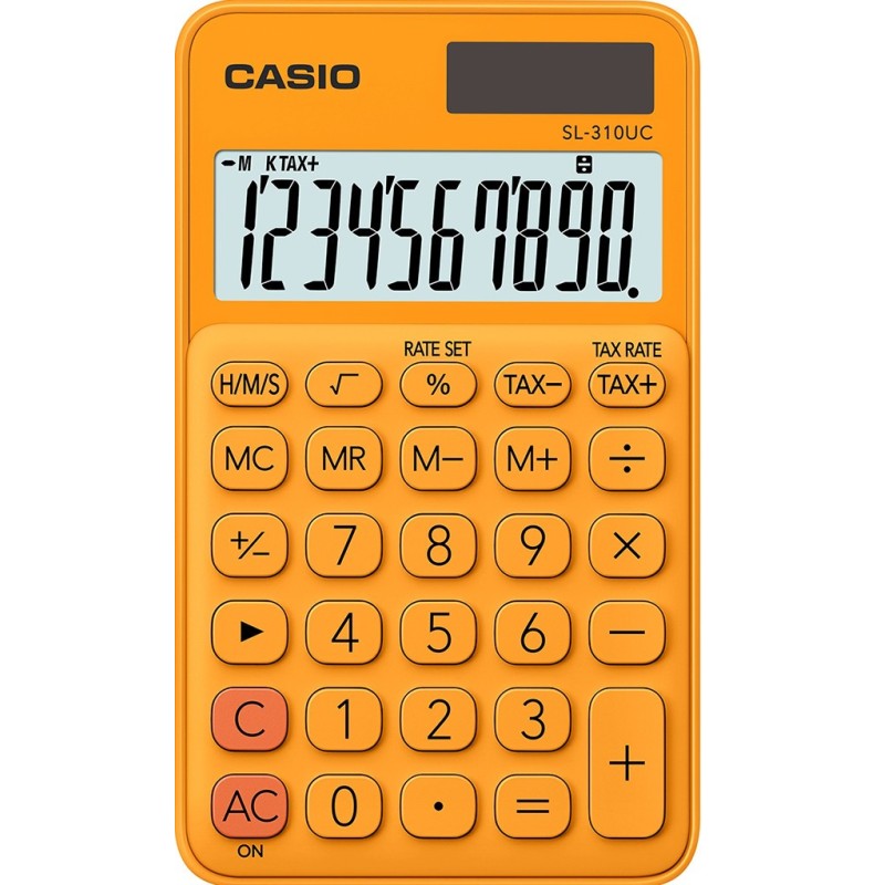 Casio Calculatrice de poche SL-310UC - 10 chiffres - Orange