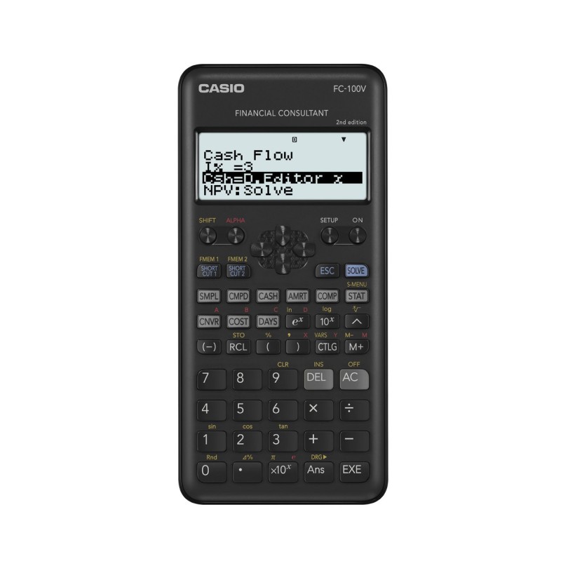 Casio FC-100V Calculatrice financière programmable 10 chiffres + 2 paramétrables