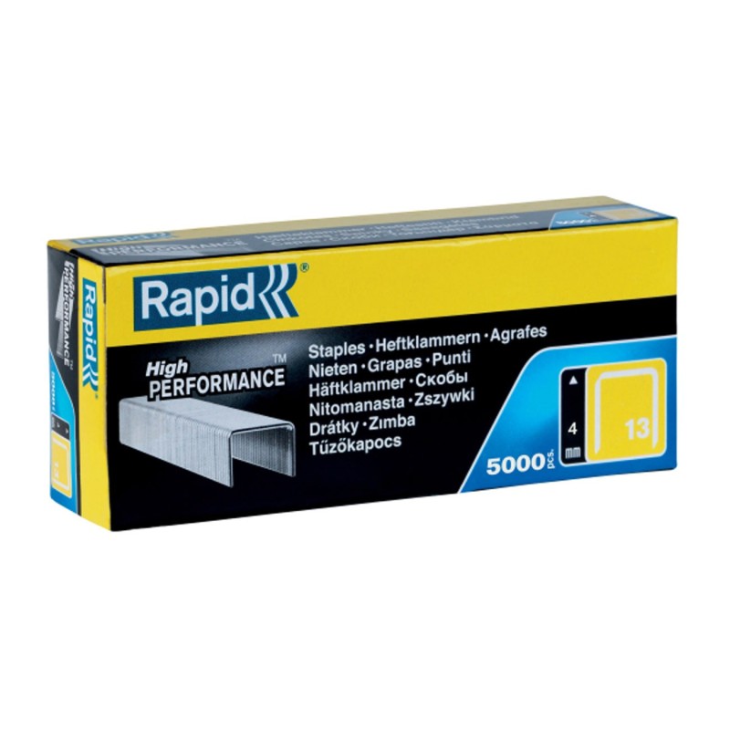 Rapid Agrafes en fil fin High Performance™ n° 13, pattes de 4 mm de long, acier galvanisé - Boîte de 5000