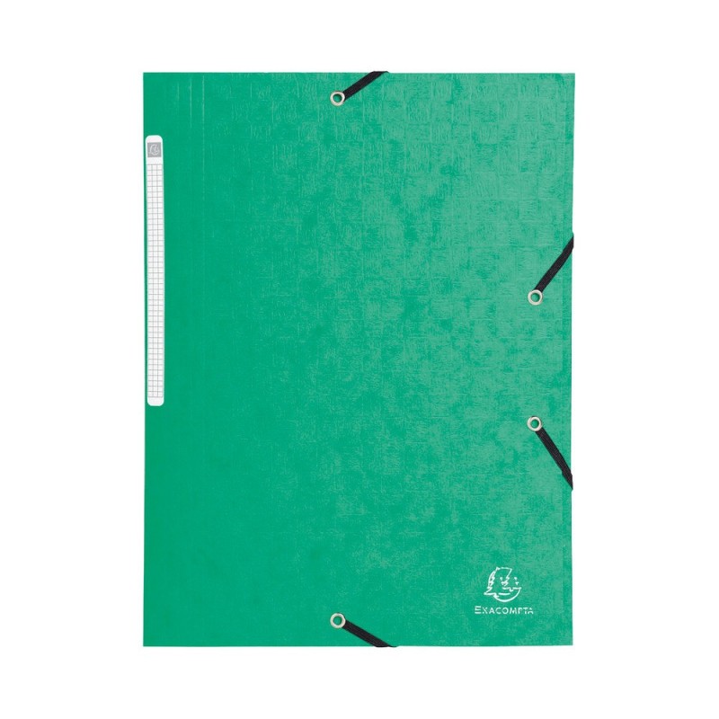 Exacompta Chemise Scotten Nature  Future A4 à 3 rabats avec élastiques en carte lustrée - Vert