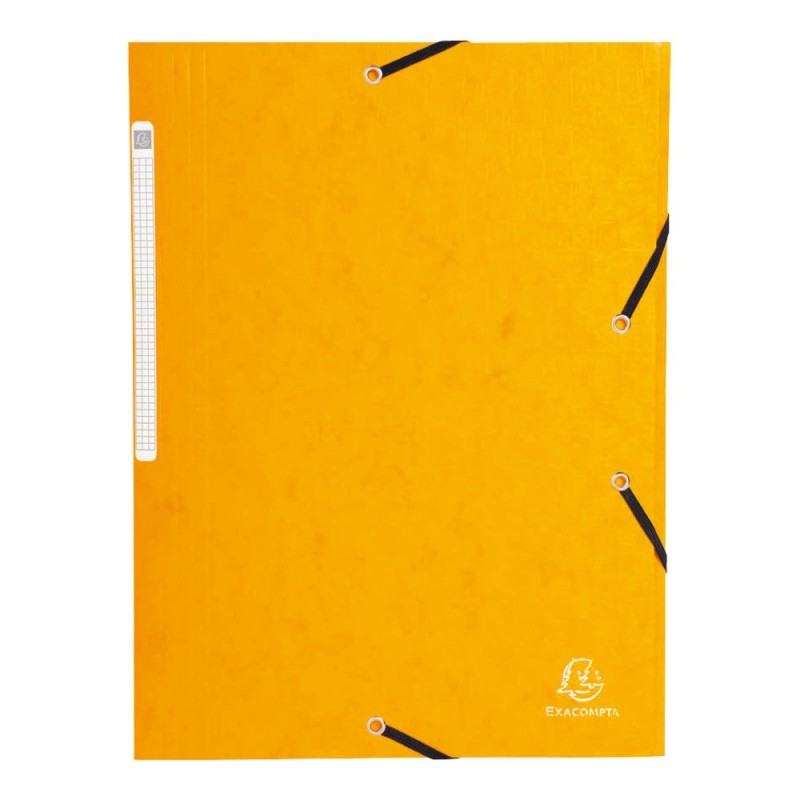 Exacompta Chemise Scotten Nature Future A4 à 3 rabats avec élastiques en carte lustrée - Jaune