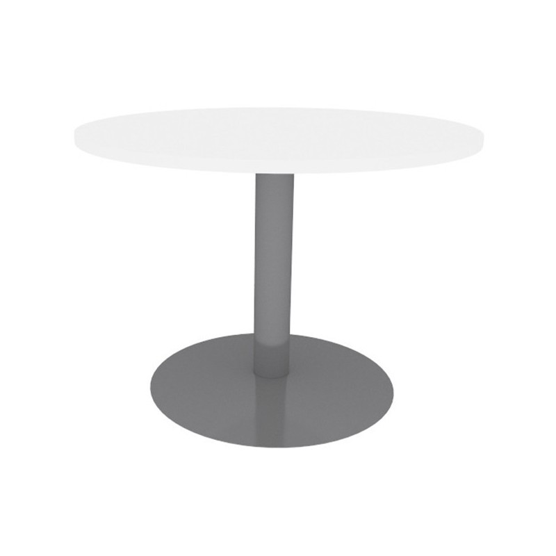 Table ronde 80cm Blanc pieds tulipe Aluminium