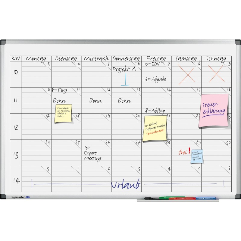 Legamaster Tableau planning universel blanc - 60 x 90 cm
