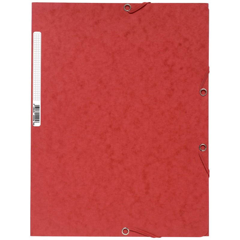 Exacompta Chemise 3 rabats à élastique Nature Future® 250 feuilles A4 24 x 32 cm en carte Rouge