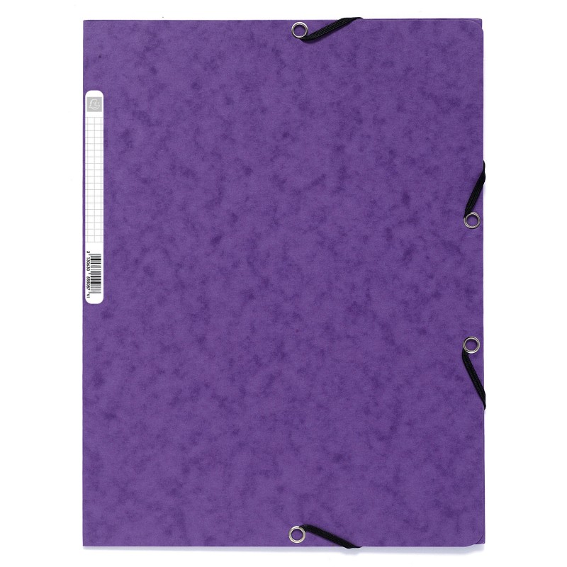 Exacompta Chemise Nature Future® 3 rabats à élastique 250 feuilles A4 24 x 32 cm en carte Violet