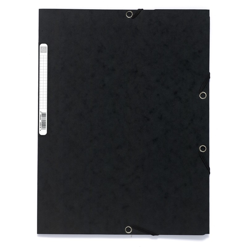 Exacompta Chemise Nature Future® à 3 rabats et à élastiques A4 250 feuilles 240 x 320 mm en carte noir