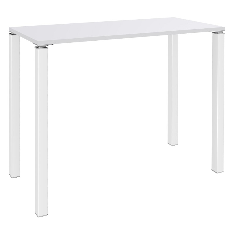 Table Lounge L.140 x P.60 x H.105 cm - Plateau Blanc - Pieds Blanc