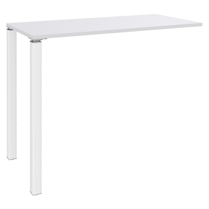 Table Lounge Module suivant L.140 x P.60 x H.105 cm - Plateau Blanc - Pieds Blanc