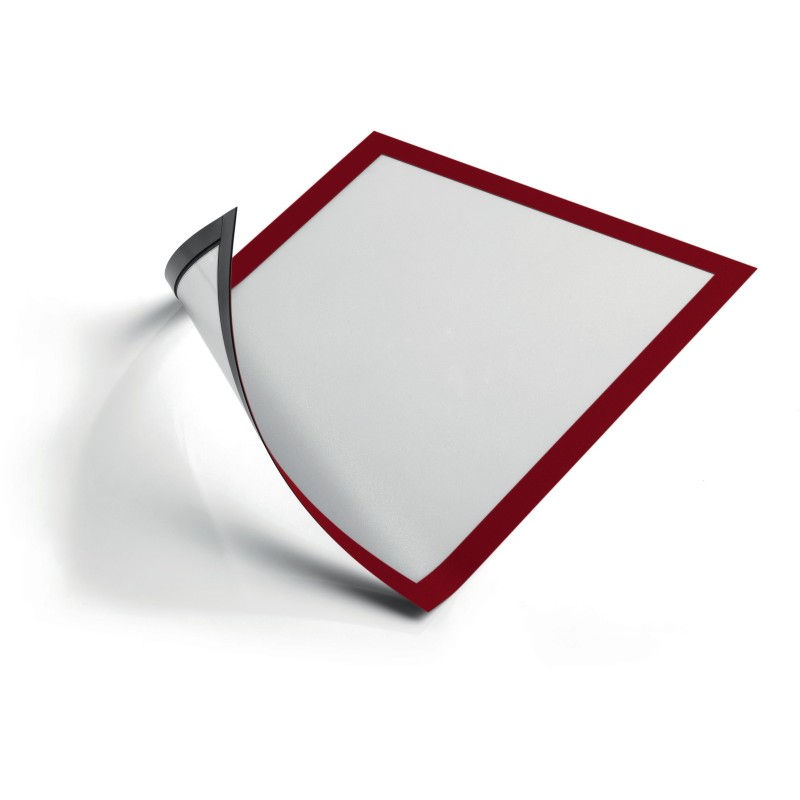 Durable Duraframe Pochette murale Cadre d'affichage magnétique A4 - Cadre rouge