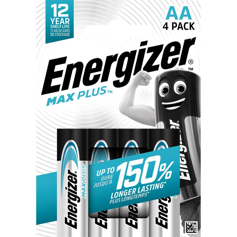 Energizer Pile alcaline AA / LR6 Max Plus - Lot de 4