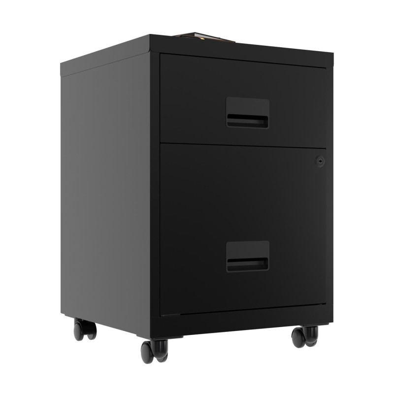 Caisson mobile Pratic - 2 tiroirs - Noir