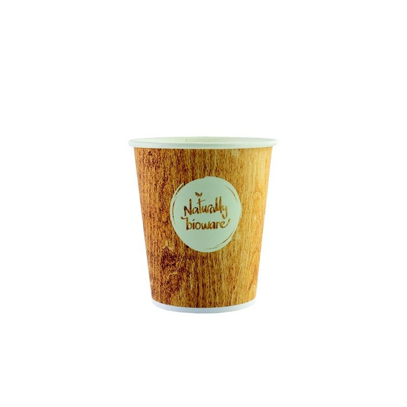 HuhtamaKI Gobelet en carton biodégradable 10 cl Naturally Bioware couleurs assorties - Lot 80