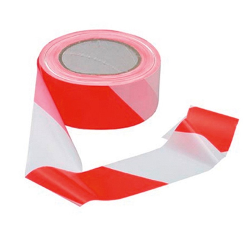 tesa® Ruban de signalisation universel polypropylène rouge et blanc 50 mm x 66 m 58134  (Ruban)