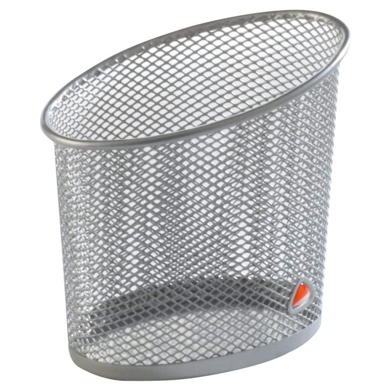 Alba Pot à crayons en métal Mesh - Gris