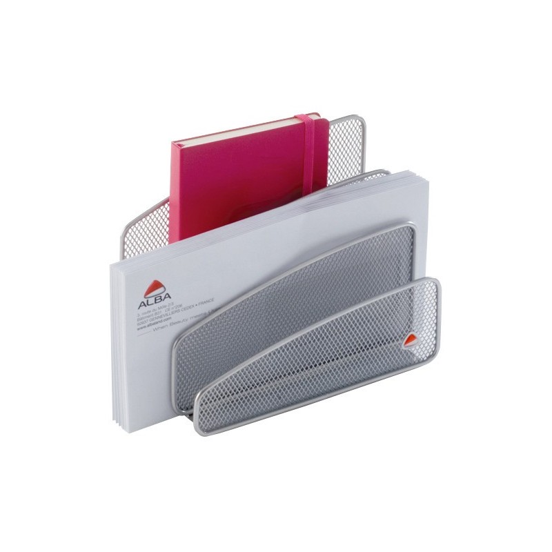 Alba Range-lettres Meshletter 3 compartiments en métal Mesh - Gris