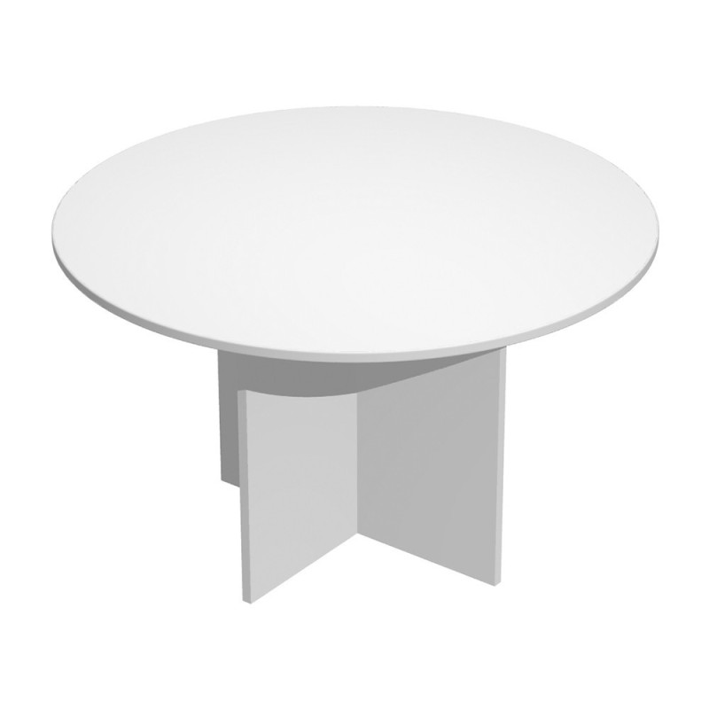 Table ronde de réunion Pronto 120 cm - Pied croix - Blanc