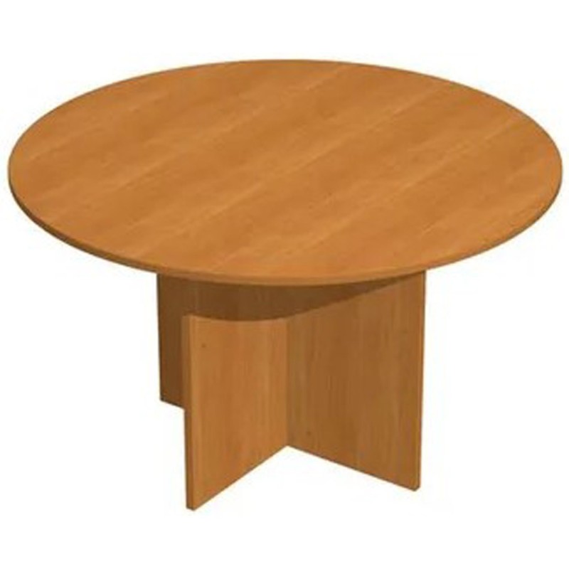 Table ronde de réunion Pronto 120 cm - Pied croix - Aulne