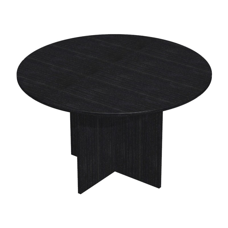 Table ronde de réunion Pronto 120 cm - Pied croix - Noir
