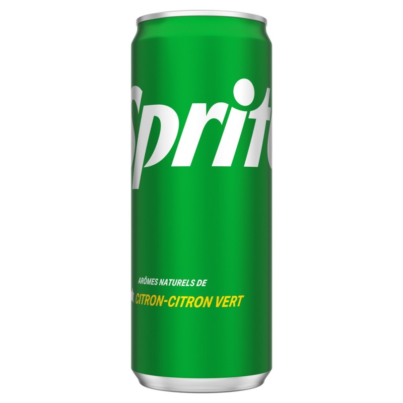 Sprite soda citron en canette slim de 33 cl - Lot de 24