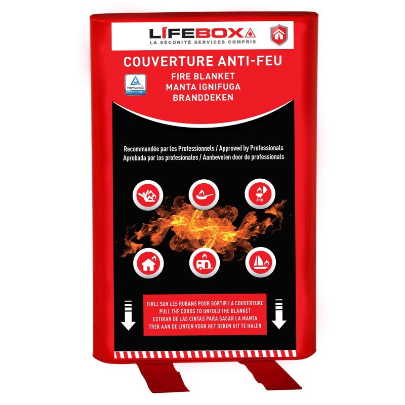 Lifebox Couverture anti-feu 120 x 120 cm