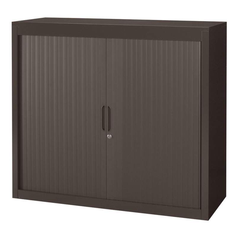 Armoire à rideaux métal Classtout - H.100 x L.120 cm - Corps Anthracite - Rideaux Anthracite