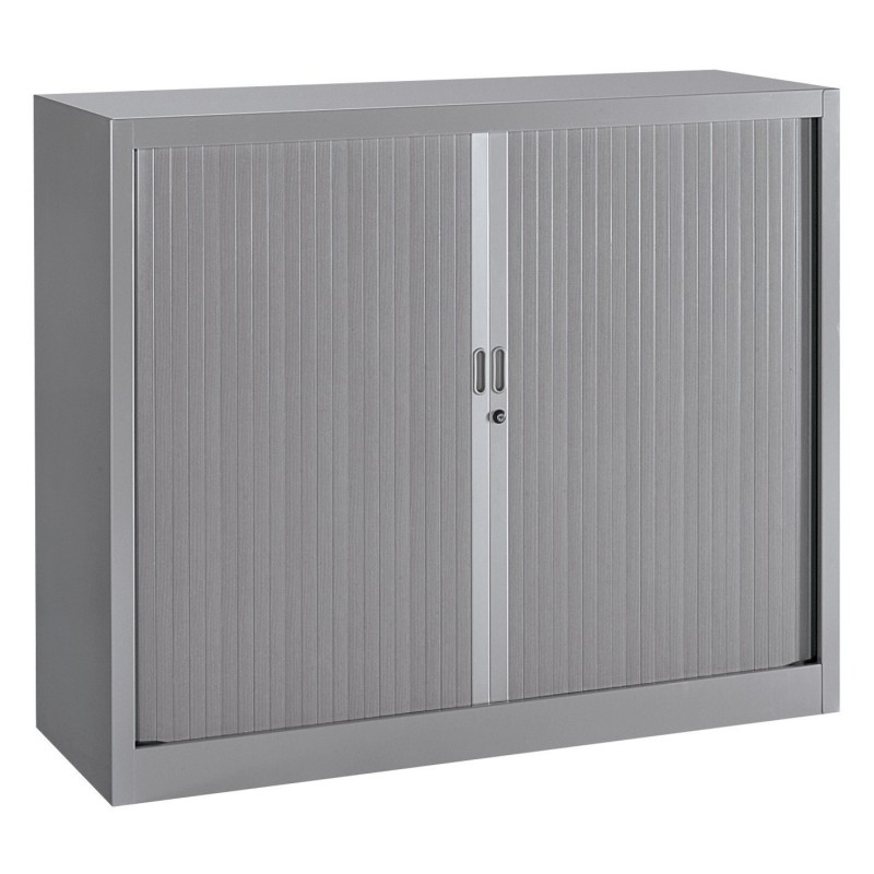 Armoire à rideaux métal Classtout - H.100 x L.120 cm - Corps Aluminium - Rideaux Aluminium