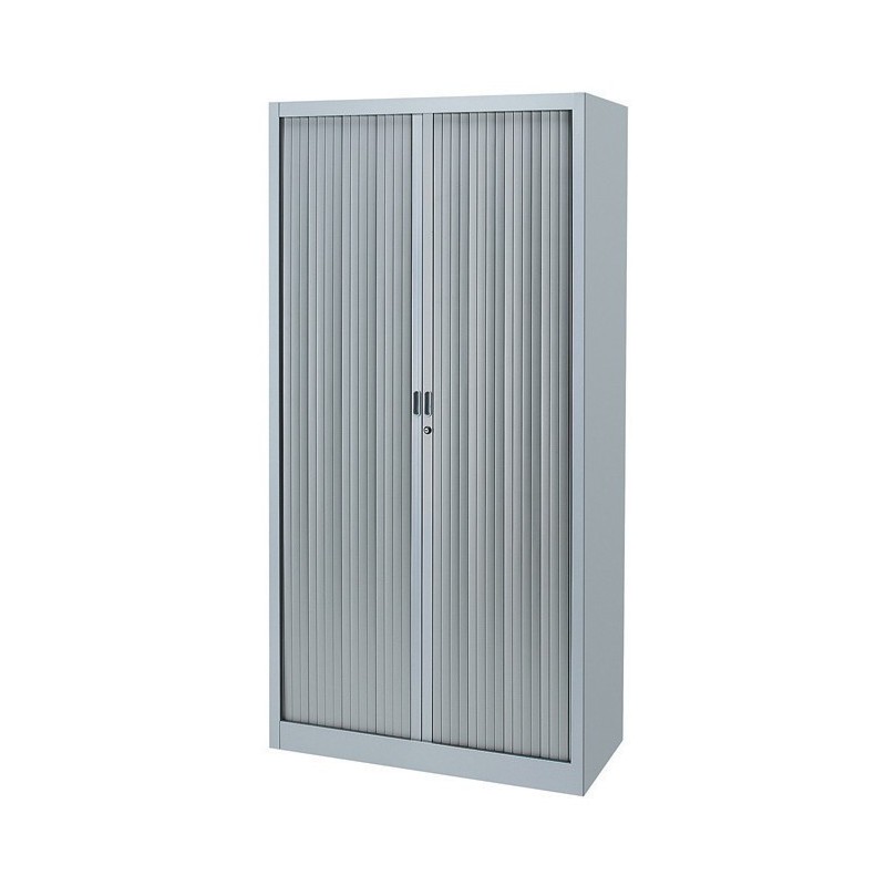 Armoire à rideaux métal Classtout - H.180 x L.90 cm - Corps Aluminium - Rideaux Aluminium